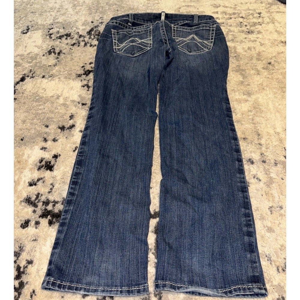 ARIAT Jeans Sz R.E.A.L. Mid Rise Stretch Boot Cut Rainstorm Women's Sz 31 X 30